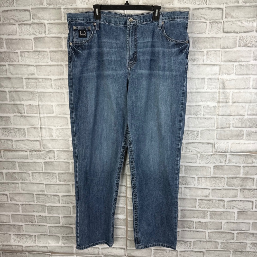 Cinch Black Label 2.0 Mens Relaxed Fit Straight Leg Jeans Blue 42 x34 MB90633006